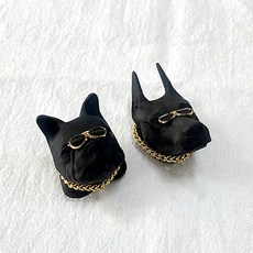 [이온] 선글 도베르만 불독 차량용 석고방향제, 선글도베르만, 클린코튼