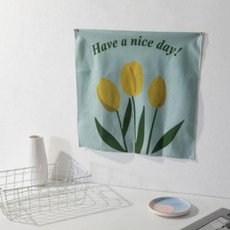 패브릭 포스터 인테리어 가리개 벽 그림 튤립 옐로우, 단품, 상세페이지 참조