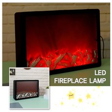 30cm 모닥불 LED 무드등 패널형 캠핑조명 벽난로 1EA, 본상품선택