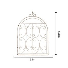 빈티지 인테리어 카페 엔틱 벽 소품 작은 창문 장식, 일본식 단조 철제 아치와 가짜 창문