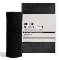 미니메이트 쿨 버블 샤워타월, 1개, 1개입, 시그니처 블랙