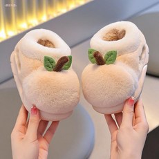 兒童蘋果造型保暖毛毛鞋 適用於冬季男女童