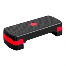 높이 조절 스텝 박스 1단 2단 홈트레이닝 계단 운동 기구 발판 유산소 하체 강화 실내, 레드 2단
