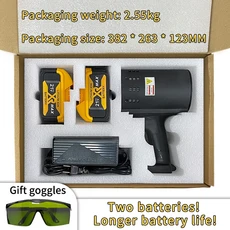 110W UV 라이트 자동차 페인트 필러 퍼티 차체 수리 검사 도구 F707030A (자동차 차체 작업 및 페인트 검사, 01 노란색, 04 European plug, 01 Two battery packs, 1