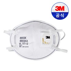 3M 안면부여과식 방진 마스크 8955K / 8955KA 방진1급 10개입 분진 미스트 용접흄 공업용 산업용, 10개