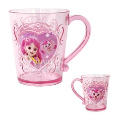 르번 슈팅스타 캐치 티니핑 하트 입체 투명컵, 하츄핑, 1개, 300ml