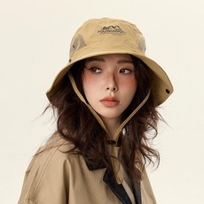 防曬登山帽防水帽子速幹漁夫帽戶外男露營遮陽帽女防紫外綫釣魚, 卡其色,可調節 55-59cm