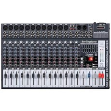 -벨링톤 16채널 프로페셔널 블루투스 스튜디오 오디오 믹서 - DJ 사운드 컨트롤러 USB MP3 플레이어 마이크 잭 14개 밴드 EQ 7개 16비트 디지털 FX 48V, 오디오 믹서 인터페이스 작곡 DJ -벨링톤 16채널 프
