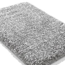 Yimobra 욕실 러그 미끄럼 방지 세탁 가능 울트라 소프트 및 수분 흡수 매트 외부의 플러시 푹신한 샤워 바닥/싱크대용 극세사 두꺼운 61x43.2cm(24x17인치), 라이트 그레이 및 화이트