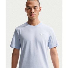 나이키 nike 스포츠웨어 클럽 티셔츠 M 하이드로젠 블루 AR4999-408