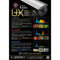 UX 白藍跨燈 雅柏 最新版 寬版 白藍海水燈 海水燈 跨燈 LED燈 金金水族 觀賞魚燈, 1個, 1.5尺UX寬版藍白跨燈