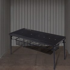 CARGO 工業風4單位折疊桌, 黑色