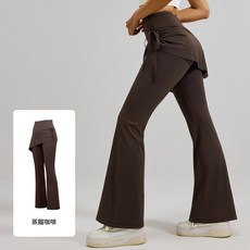聚衣堂 抽皺高腰提臀喇叭裙褲 瑜伽褲女