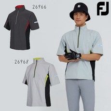 FootJoy高爾夫男短袖雨衣【防風防雨】碳灰紅/銀灰綠, 碳灰 / 黑紅拼接,L號, 1個