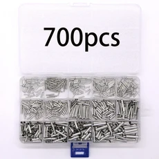 혼합 비절연 와이어 커넥터 페룰 전기 케이블 터미널 구리 박스형 베어 주석 도금 압착 0.5-16mm2 22-10AWG, 01 700pcs