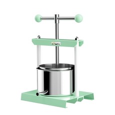 宜傑手動壓榨機 多功能榨汁濾水器 豆漿豆腐脫水器 起司乳清分離機 豬油渣壓汁器, 1個, 2昇綠色含網袋
