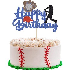 이벤트홀릭 야구 생일 파티 케이크 토퍼, 1개