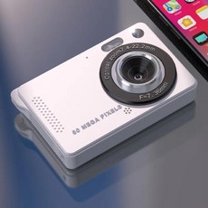 휴대용 브이로그 카메라 사진 및 비디오용 4K 디지털 카메라 16X 줌 캠코더 카메라 2.8 인치 LCD 화면 50 MP, Camera NO Card, grey