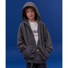 MARK GONZALES KIDS 엔젤 피그먼트 후드집업-다크그레이