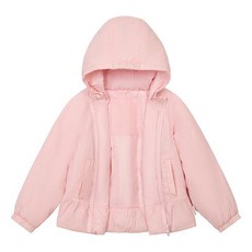 Carter's 여아용 봄 떨어지는 경량 후드 재킷 솔리드 핑크