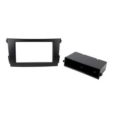 Scosche TA2101B 더블 DIN 또는 싱글 DIN 보관 포켓 라디오 설치 대시 키트 일부 2009-2013 토요타 코롤라와 호환 공장 블랙 대시 포함 - 애프터마켓 자, Scosche TA2101B 더블 DIN 또는 싱글 D