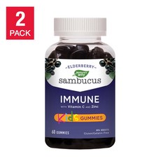 네이쳐스웨이 삼부커스 엘더베리 감기 독감 면역력 지원 구미 젤리 어린이 키즈 캐나다 직구, 2병, 60정