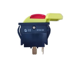 HY18-XX 4핀 20A 2HP 125V/250V 푸시 버튼 스위치 온 오프 키 스위치 싱글 스로우 바이폴라 스위치 전동 공구용 6.3 수 탭 포함, HY18-XX 4핀 20A 2HP 125V/250V 푸