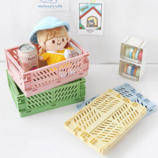 루닉스 접이식 캠핑 수납 바구니 다용도 손잡이 바스켓, 그린