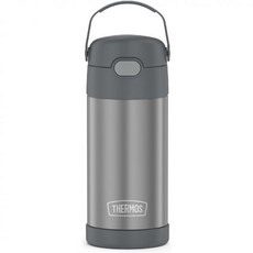 써모스 스텐레스 빨대 물병 텀블러 진공 단열 보온, 355 ml, 그레이