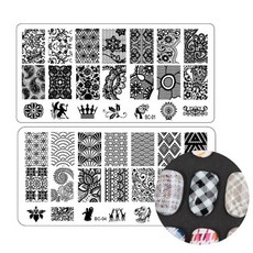 네일스템핑 플레이트 레이스 2종 선택1, bc02, 1개