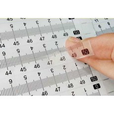 자동화 자 스티커 기계 눈금자 거리 양면 책상 투명 테이프 줄자 측정, 5. 길이100cm/폭1cm/1줄/흰색/L29 × 1개