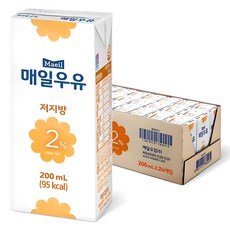 Maeil 2%低脂牛奶, 200ml, 24入