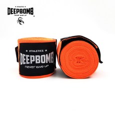 DEEPBOMB 運動手綁帶 拳擊纏帶 橘色 微彈性, 1個