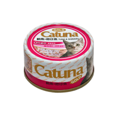 Catuna 開心金罐 貓罐頭 80g, 1個, 鮪魚+吻仔魚