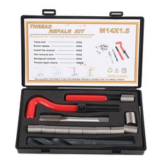 Klanata Thread Repair 15피스 스레드 인서트 M14x1.5 암나사 수리 액세서리 모음 키트 보관 상자 포함, Klanata Thread Repair, 15피스 스레