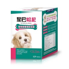 星巴哈尼 藍藻犬用營養補給錠，含天然藍藻精華，提升免疫力，促進皮膚健康，無人工添加，125錠, 1個, 免疫/抗氧化, 125顆