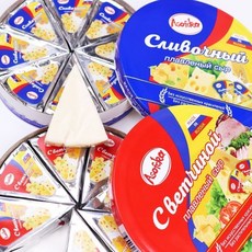 러시아 수입 치즈 트라이 앵글 랜덤발송 낱개포장, 3개, 140g