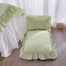 강아지 고양이 반려동물 텐트 하우스 커튼집 풀세트 공주, 40 x 50 3.5-5.0kg, 1개, 버드그린