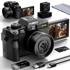NBD 5K SLR Wi-Fi 32GB TF & 6400만 화소 디지털 카메라 16배 줌 카메라 180° 플립