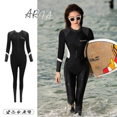Almanda 潛水服女 長袖長褲 衝浪泳衣 浮潛 防曬 連體 保守 溫泉 NV5GT01A, 收藏加購【送防水袋】熱賣,XS