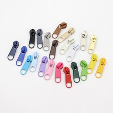 컬러팝 5호 코일지퍼손잡이 슬라이더, 10개, 라이트스카이