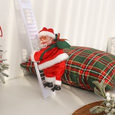 왓위셀 노래하고 춤추는 사다리 산타 1p 크리스마스 장식 소품, 1개, 레드