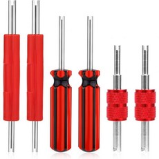 타이어 에어컨 밸브 코어 제거용 렌치 공구 6개 세트 슈레이더 키트 수리용 싱글 듀얼 헤드 자동차 RV 제거 빨간색 2411768, Red