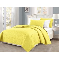 Mk Collection 풀/퀸 사이즈 오버 사이즈 254cm x 269cm 3피스 다이아몬드 침대보 침대 커버 엠보싱 솔리드 베이지 뉴