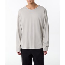 MUSINSA STANDARD 릴렉스드 CR 스쿱 넥 긴소매 티셔츠 [머쉬룸] 252998