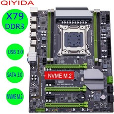 QIYIDA X79 마더보드 PCI USB3 E5 SATA3 REG 지원 SSD ECC A2011 메모리 프로세서 XEON ATX, 마더 보드, 1개