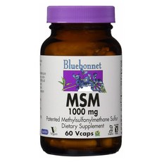 Bluebonnet MSM甲基硫醯基甲烷植物膠囊 1000mg, 60顆, 1罐