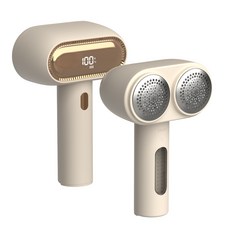 CCAGU 무선 보풀제거기 세탁소용 1위 듀얼 휴대용 3단조절 니트 이불 옷 보플제거기, 베이지