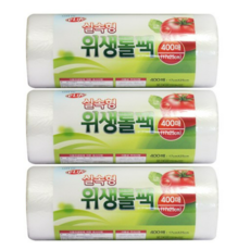 롯데이라이프 실속형 위생롤팩 17cm x 25 cm, 400개입, 3개