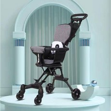 溜溜狗溜貓貓輕便可折疊雙向寵物推車｜台灣現貨外出遛寶輕便推車, 1個, 黑車+全包坐墊+熊貓枕◆免安裝雙向手推車